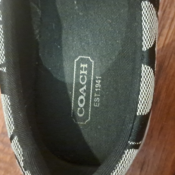 Coach "Allegra" Gray & Black Slip On Sneakers - size 6.5 - Picture 7 of 8